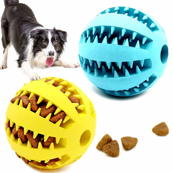 Bola feita de borracha natural para cães de estimação, ajuda a cuidar dos dentes do seu pet